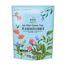 AWAStea 阿華師 三角立體茶包 黃金超油切冷泡綠茶, 含玫瑰花瓣 蘋果膳食纖維, 80公克 (4公克x20顆), 4g, 20入, 1袋