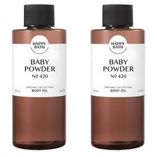 HAPPY BATH 經典系列身體油 嬰兒爽身粉香, 250ml, 2瓶