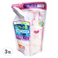COW STYLE 牛乳石鹼 無添加卸妝油補充包, 130ml, 3包