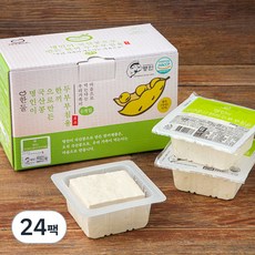 한둘 명인이 국산콩으로 만든 한끼 두부 부침용, 120g, 24팩