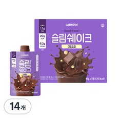 Labnosh 纖活奶昔 雙倍巧克力, 14個, 45g