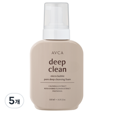 아브카 모공 딥 클린 바하 마이크로 버블 클렌징폼, 500ml, 5개