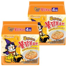 불닭볶음면 4가지 치즈 145g, 8개