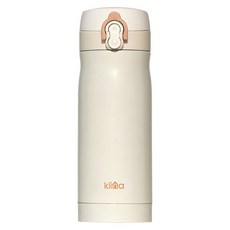 클리나 원터치 보온보냉 텀블러, 아이보리, 350ml, 1개