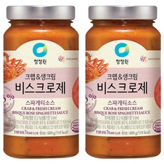 청정원 크랩&생크림 비스크로제 스파게티 파스타소스, 600g, 2개