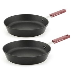 키친웰 블랙엣지 IH팬 프라이팬 24cm + 프라이팬 28cm 세트, 혼합 색상