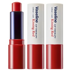 Vaseline 凡士林 潤色唇膏, 01 Kissing Red, 4.2克, 2個
