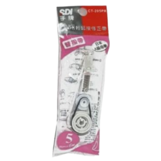 SDI 手牌 輕鬆按修正帶 替換帶 CT-205PR 5mm x 6m 10個, 內帶粉紅, 1盒