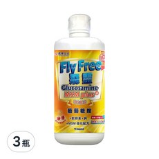 信東生技 飛靈葡萄糖胺液, MSM強化配方, 西印度櫻桃風味, 946ml, 3瓶