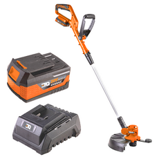 ETQ USA 20V鋰電割草機 4.0套裝, 20V強勁動力, 割草修邊二合一, 1組