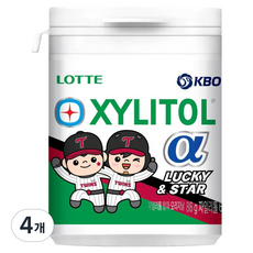 롯데자일리톨 KBO 알파 오리지날 껌 LG 트윈스, 86g, 4개
