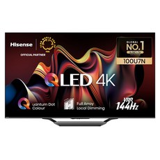 하이센스 4K UHD QLED 안드로이드12 스마트TV, 253cm(100인치), 100U7N, 스탠드형, 방문설치