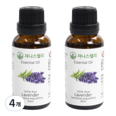 쟈니스헬리 아로마 에센셜 라벤더 오일, 30ml, 4개