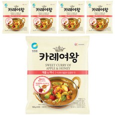 대상 청정원 카레여왕 애플&허니 사과와 벌꿀의 달콤한맛, 108g, 5개