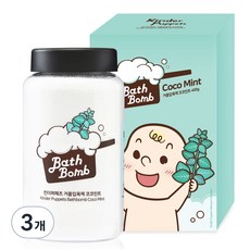 킨더퍼페츠 거품 유아 입욕제 코코민트, 400g, 3개