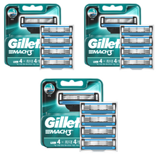 Gillette 吉列 Blue3 威鋒3刮鬍刀片, 4入, 3組