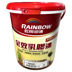 RAINBOW 虹牌油漆 458 全效乳膠漆 平光 1加侖，1501白色，室內牆面乳膠漆, 1桶