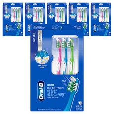 오랄비 크로스액션 프로 엑스퍼트 플라그 가드 칫솔, 6개, 3개입