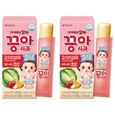 韓國 ivenet Kids 幼兒蔬果果凍條, 2個, 蘋果味, 100g