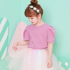 마리앤모리 여아용 멜로우 퍼프 소매 티셔츠