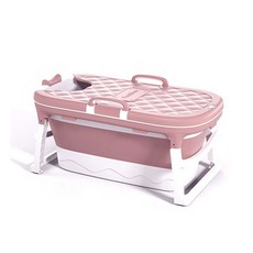 바디엔 이동 접이식 욕조 덮개세트 중형, 핑크, 1세트