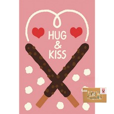 아트조이 DIY 명화그리기 10 x 15 cm, 빼빼로 hug and kiss - diy명화그리기