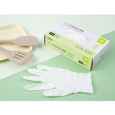코멧 니트릴장갑 화이트, 중형(M), 100매입, 1개 - 이미지 3