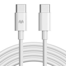 구스페리 c타입 to c타입 60W 고속 충전 케이블, 0.25m, 화이트, 1개