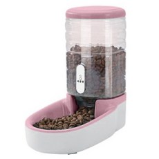 大容量半自動寵物餵食器, 粉色的, 2.5公斤, 1組