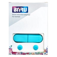 BNRU 3層矽膠降噪耳塞 抗噪靜音/防水/隔音睡眠 睡覺專用 附收納盒 藍色, 1盒