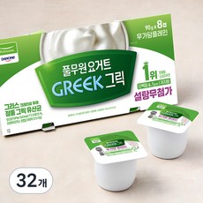 풀무원다논 그릭 설탕무첨가 플레인, 90g, 8개입, 4개 90g, 32개