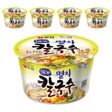 농심 멸치칼국수 사발 75g, 5개