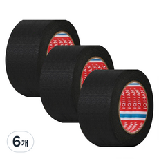 다다 칼라 마스킹 종이테이프 50mm x 15m, 블랙, 6개 블랙, 6개