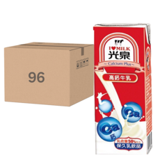 光泉 高鈣牛乳, 補充營養 感受活力與健康, 200ml, 96入
