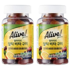 얼라이브 멀티 비타 구미, 60정, 2개 60개입, 165g, 2개