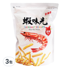 裕榮食品 蝦味先 香辣口味, 非油炸, 300g, 3包