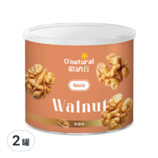 O'natural 歐納丘 純天然美國加州特級核桃, 無調味, 150g, 2罐