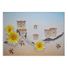 부엉이가족보석십자수