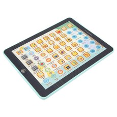 兒童智慧平板電腦仿真玩具 兒童學習機, 觸摸螢幕互動學習, 中英雙語, 輕巧便攜, 1個