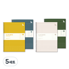 2Youngdesign 菁英學習4分類筆記本 4種組, 隨機出貨, 5組