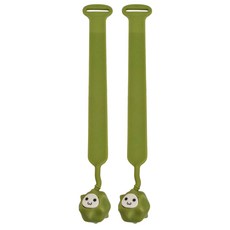 可愛榴槤馬桶提蓋器2入組, 可調節卡扣,內置留香珠, 60g, 綠色 + 黃色