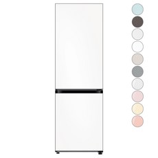 [색상선택형] 삼성전자 비스포크 2도어 냉장고 333L 방문설치, 새틴 화이트 + 새틴 화이트,