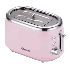 토스트기-추천-키친플라워 쿠킨 레트로 전기토스터기 핑크, KET-VS410CP