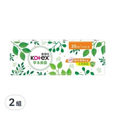 Kotex 靠得住 草本抑菌日用一般衛生棉 護翼型, 23cm, 42片, 2組