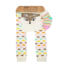 ZOOCCHiNi 彈性透氣包屁褲襪, 舒適爬行褲襪組, 6-12個月, 6~12m, 小鹿