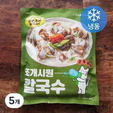 쿠캣 조개시원 칼국수 (냉동), 550g, 5개