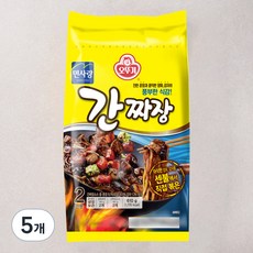 오뚜기 면사랑 무쇠솥에 볶은 간짜장 2인분, 5개, 610g