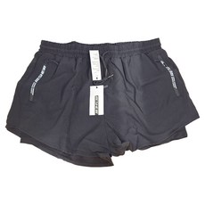 RESHIER 瑞汝尔 雙層寬鬆兩用沙灘游泳褲(6208) 經典黑 3XL 彈性纖維, 1件