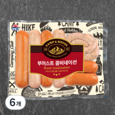 사조 부어스트콤비네이션 소시지, 385g, 6개