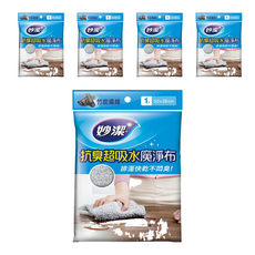 妙潔 抗臭超吸水魔淨布, 5個